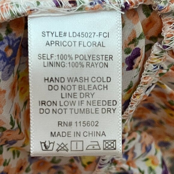 Lush Women Colorful Ditzy Floral Fairy Bloomcore Asymmetrical Mini Dress M NWT - Picture 13 of 13